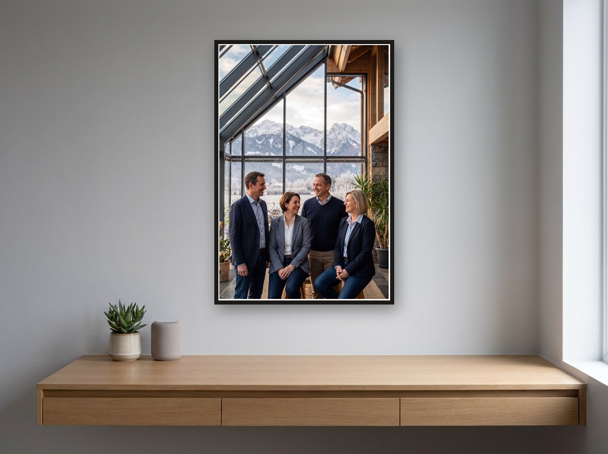 Mountain glass house · Your People Poster