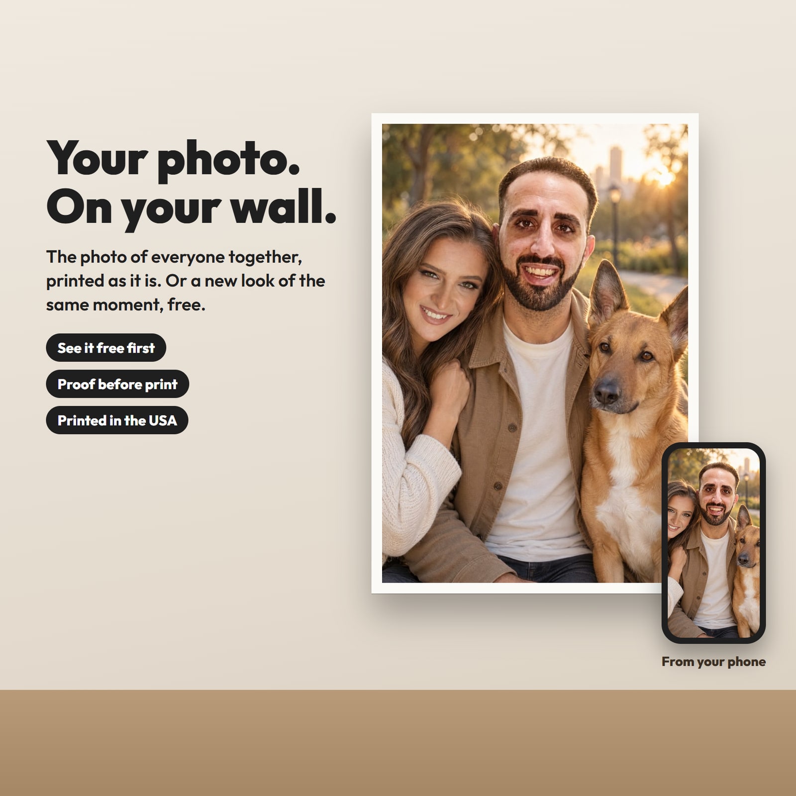 Your Photo · As a Poster
